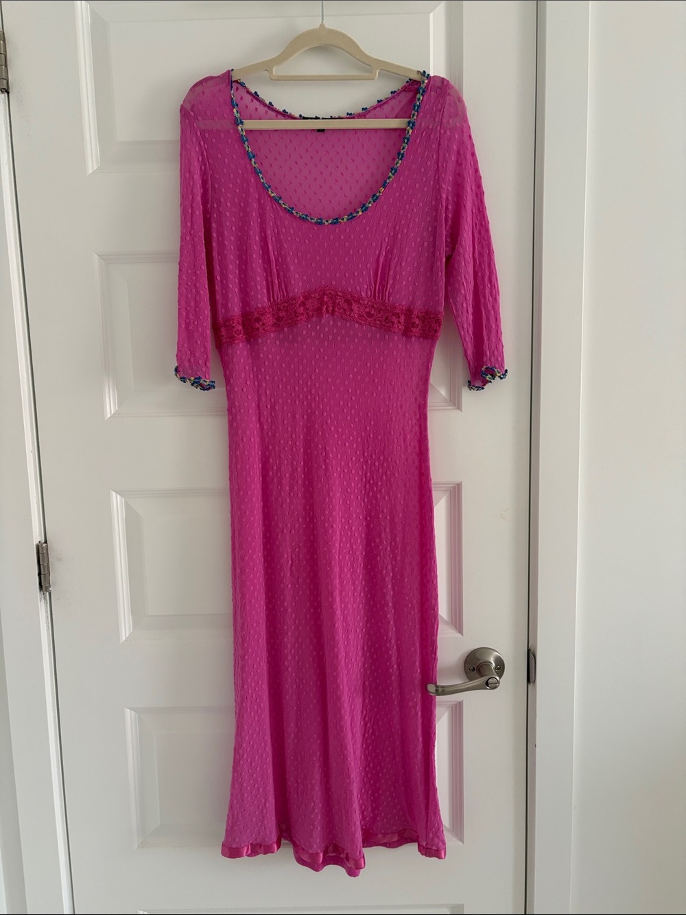 Betsey Johnson y2k Mesh 3/4 Sleeve dress